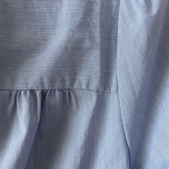 Jacob Blue and White Stripe Ruffle Blouse - Picture 10 of 12